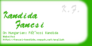 kandida fancsi business card